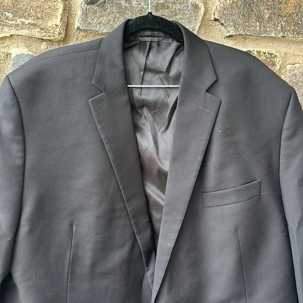 Ralph Lauren Black 100% Wool Blazer Size 48R - Picture 2 of 8